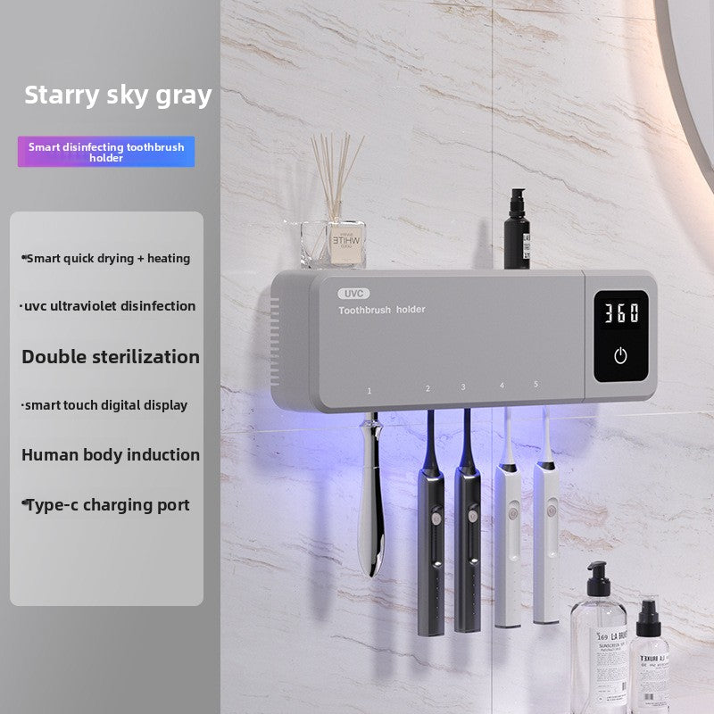 Smart UV toothbrush sanitizer 2 UV-C light sterilization
