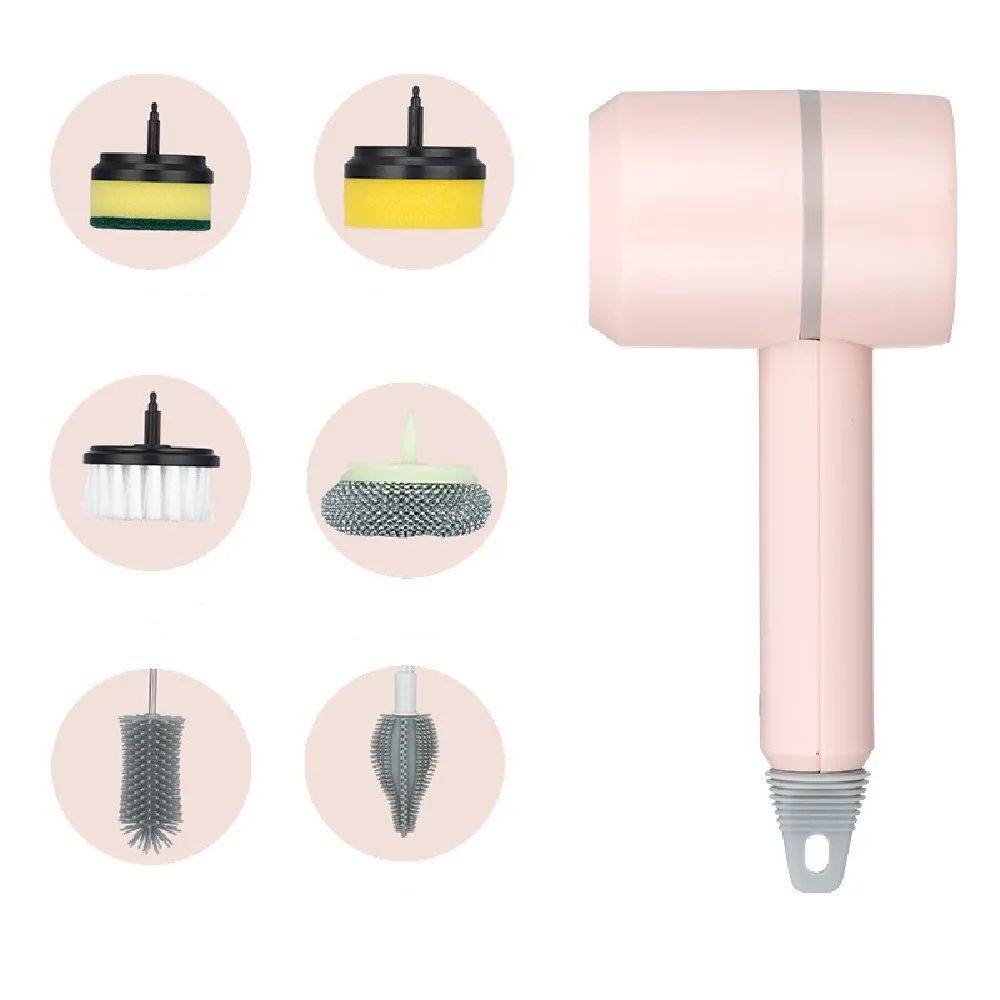 Household electric rotating cleaning brush full bundle