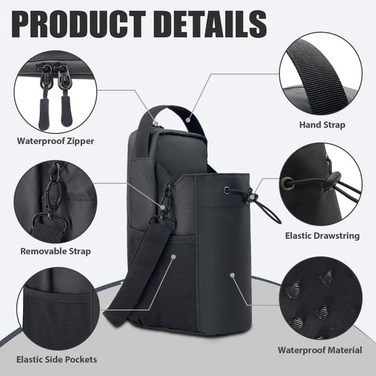 Magnetic water bottle bag crossbody product details