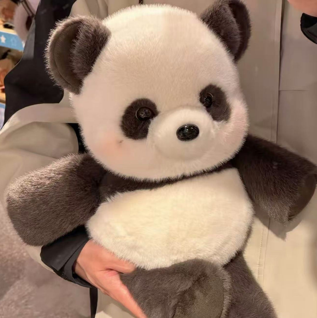 Soft panda plush toy sitting position