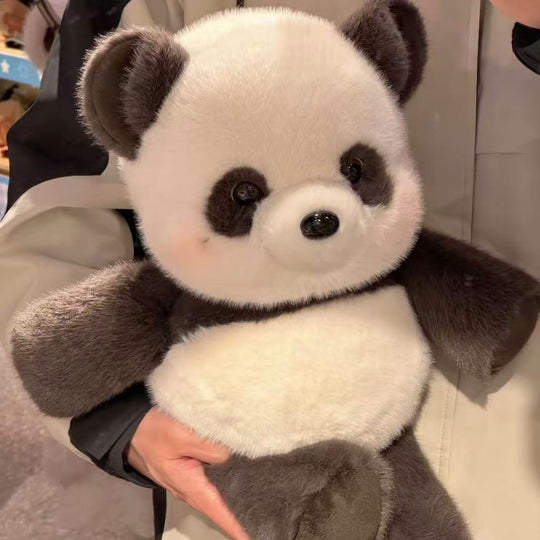 Soft panda plush toy sitting position