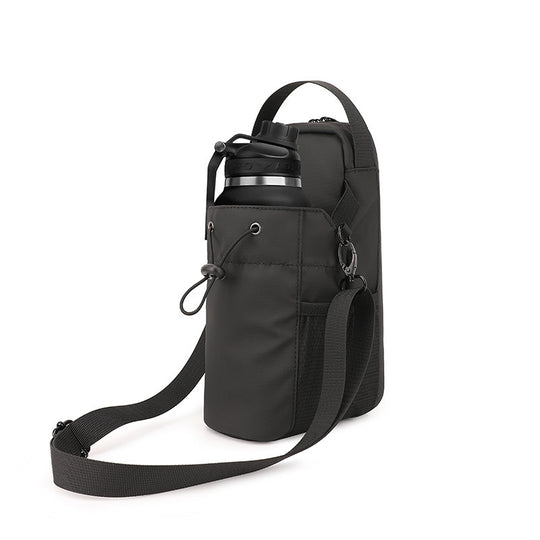 Magnetic water bottle bag crossbody back view