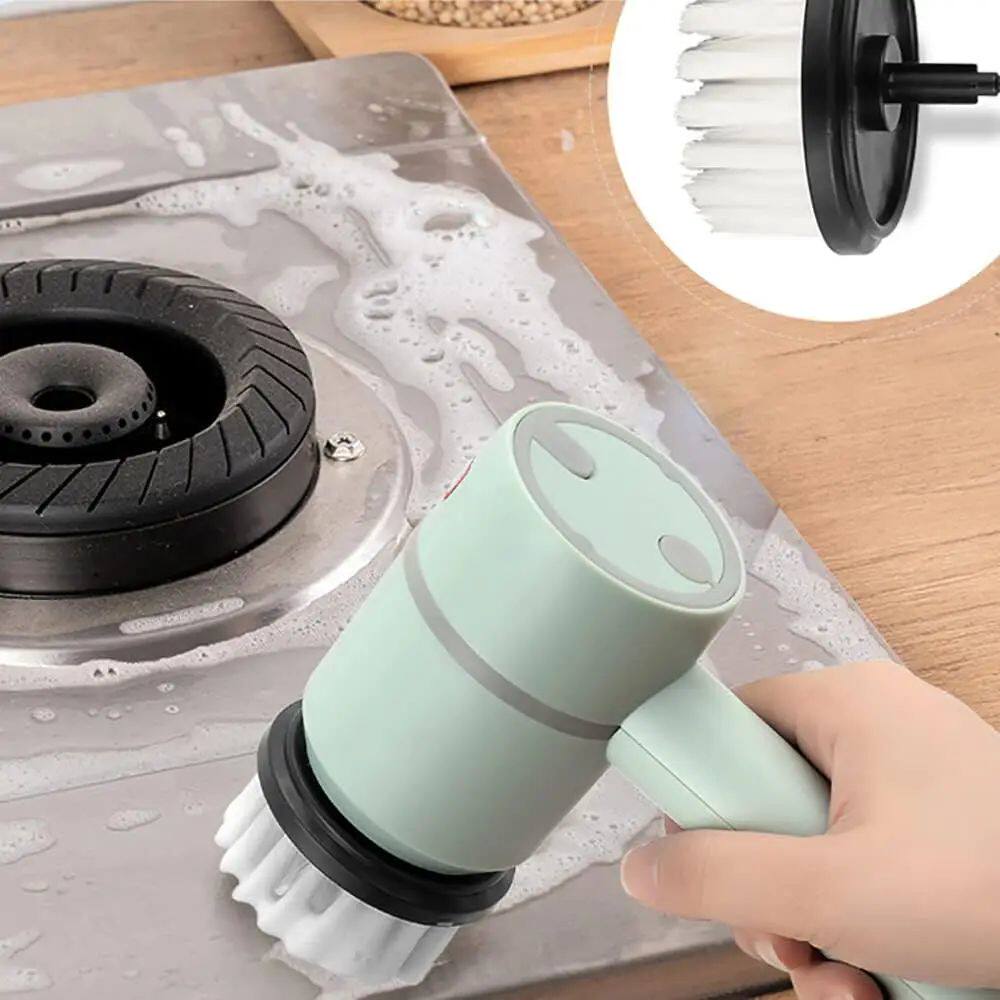  Household electric rotating cleaning brush steel sink