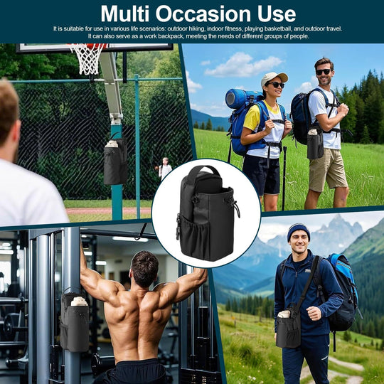 Magnetic water bottle bag crossbody lifestyle outdoor
